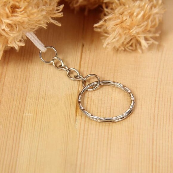 Puppy Dog Plush Bag Charm Keychain - White Pup - Picture 6 of 10